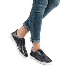 Filippo Vezane kožne čizme plava raznobojna 2