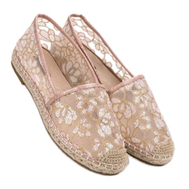 Vices Espadrile od čipke POROČI ružičasta 1