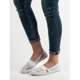 SHELOVET Balerine od čipke bijela 1