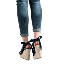 Cm Paris Tamnoplave sandale na klinu tamnoplava 1