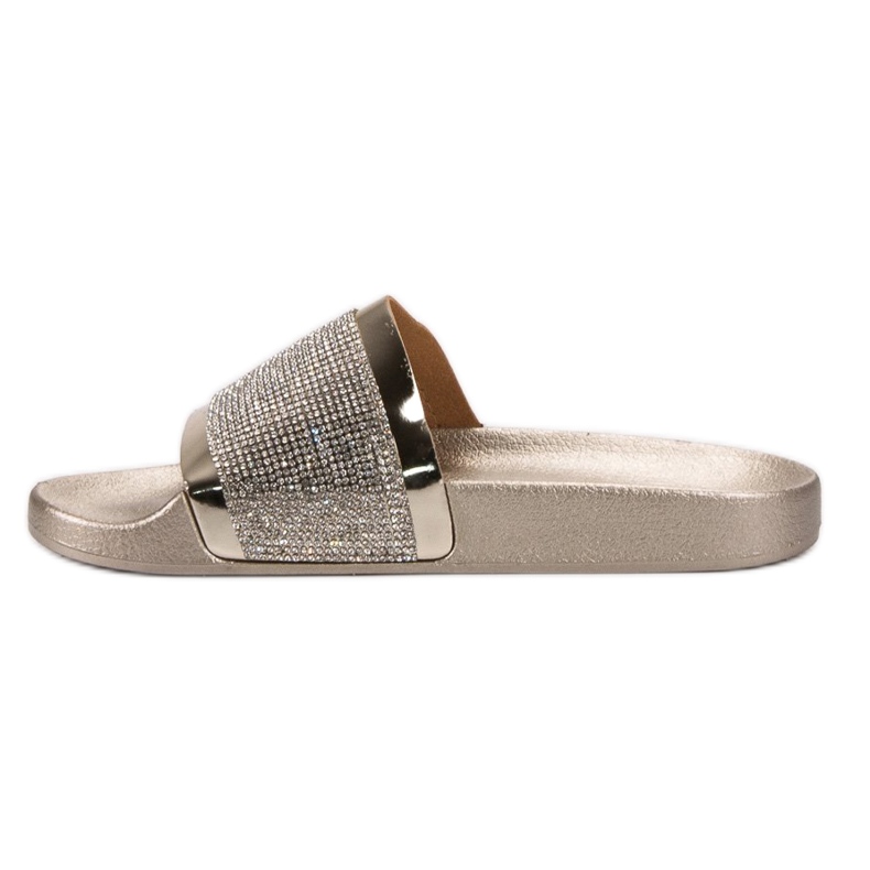 VICES papuče s kubnim cirkonijem žuta boja 2