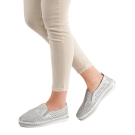 Goodin Srebrni kožni sliponi siva 1