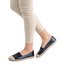 New Tlck Sjajne espadrile mornarsko plava 1