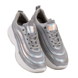 SHELOVET Tenisice na platformi siva 1