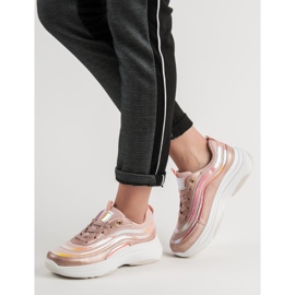 SHELOVET Tenisice na platformi ružičasta 2