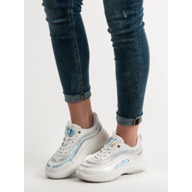 SHELOVET Tenisice na platformi bijela 1