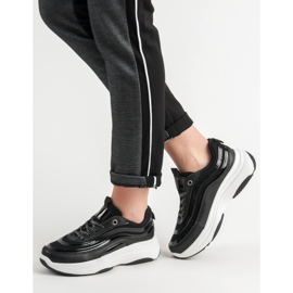 SHELOVET Tenisice na platformi crno 2