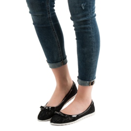 SHELOVET Balerina s čipkom crno 1