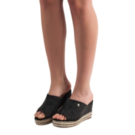 Best Shoes Sandale na klin crna 1