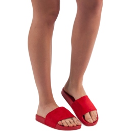 SHELOVET Sportske papuče od antilopa crvena 1