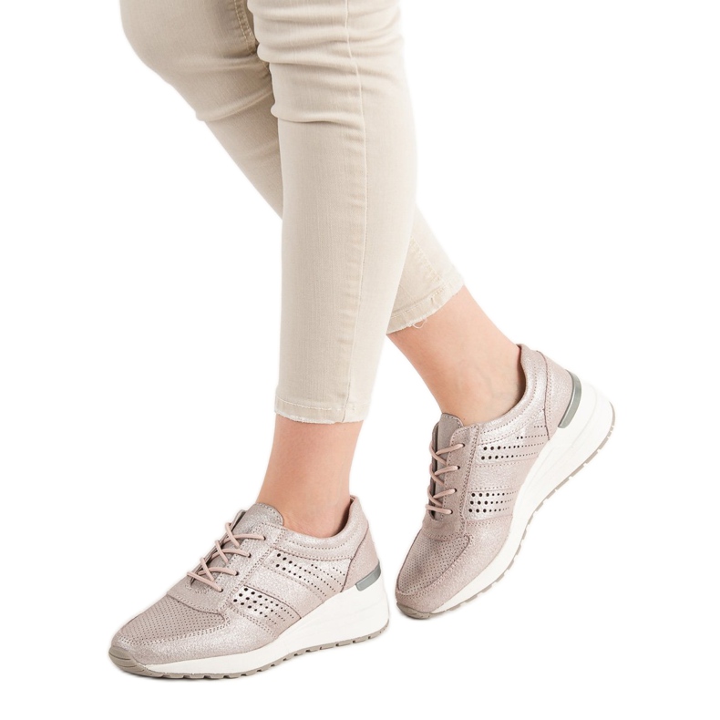 Kožne cipele VINCEZA ružičasta 1