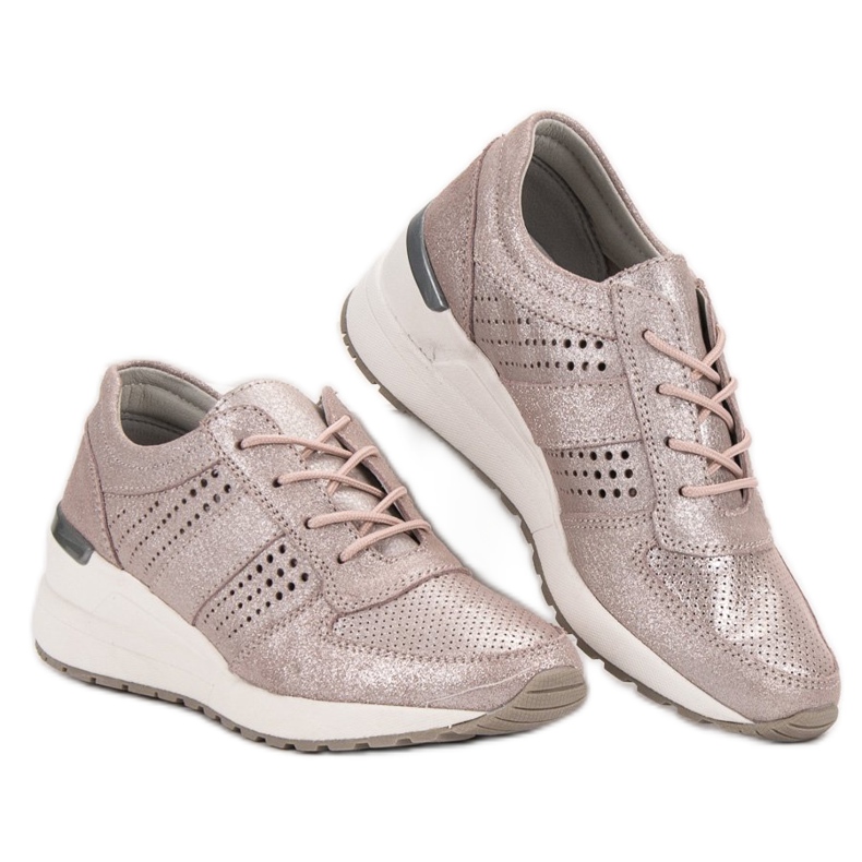 Kožne cipele VINCEZA ružičasta 2