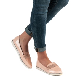 SHELOVET Lakirane mokasine ružičasta 1