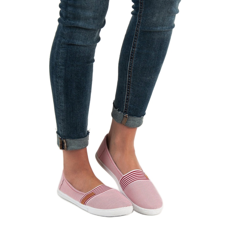 Udobni VICES Slipony bijela crvena 1