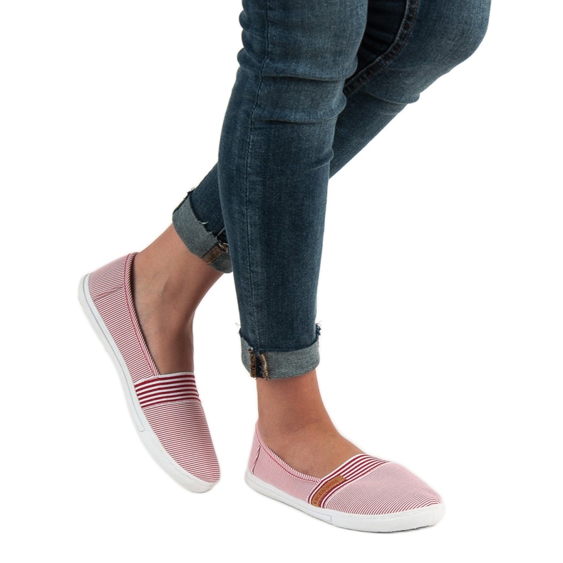 Udobni VICES Slipony bijela crvena 2