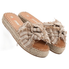 Seastar Papuče na pruge smeđa 1