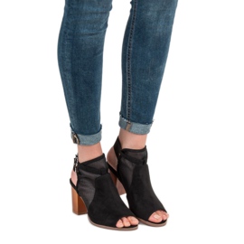 Evento Elegantne zatvorene sandale crno 2