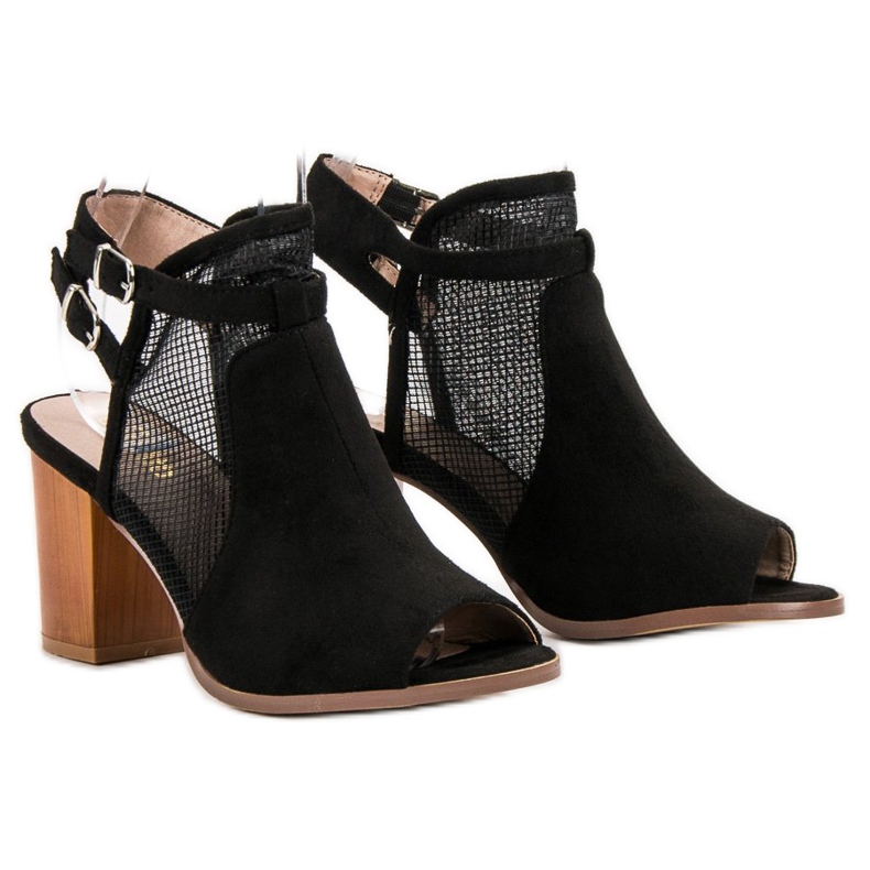 Evento Elegantne zatvorene sandale crno 1