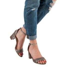 Snake Print VICES sandale smeđa 2