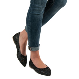 Ažurne VICES balerine crna 1