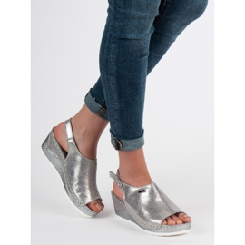 Filippo Sandale odjevene u kožu siva 2