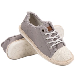 SHELOVET Espadrile na vezanje žuta boja 1