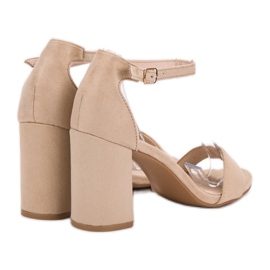 VICES Sandale na postu smeđa 1