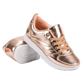 SHELOVET Lakirane sportske cipele žuta boja 2