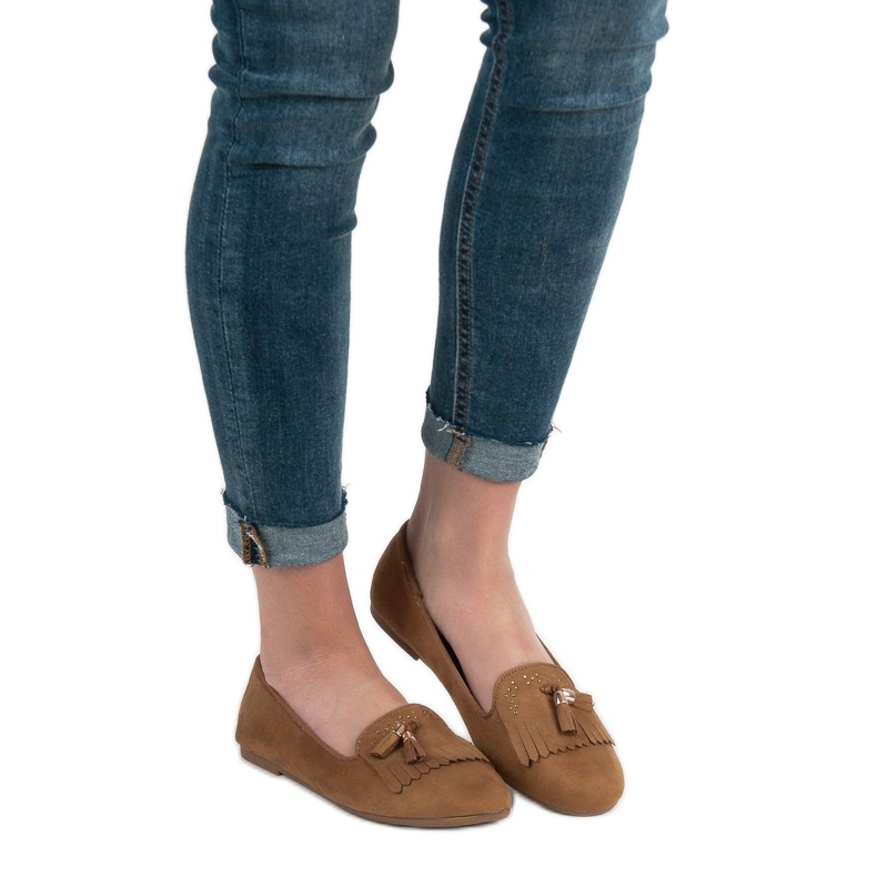 SHELOVET Natikače s resama smeđa 1