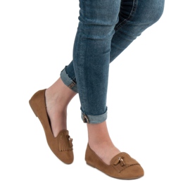 SHELOVET Natikače s resama smeđa 2