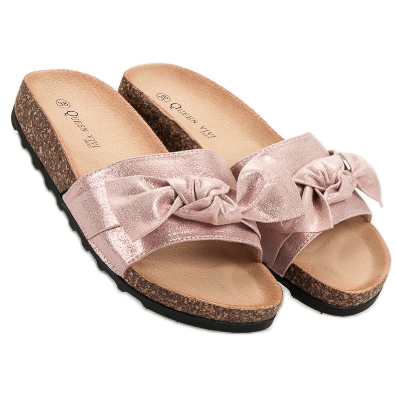 Queen Vivi Ležerne papuče sa sjajem ružičasta 2