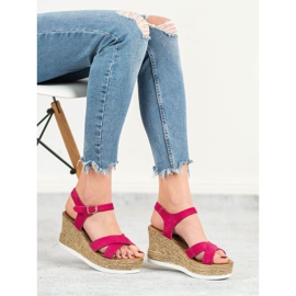 JESSY ROSS Sandale od antilopa fuksije ružičasta 2