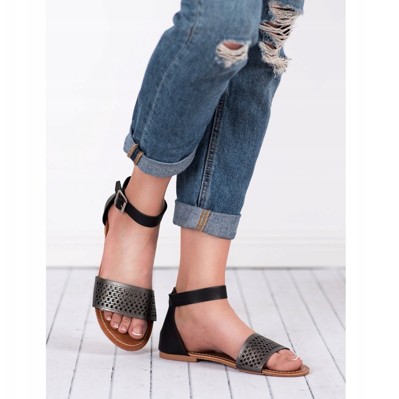 Evento Ažur sandale crno 2