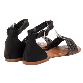 Evento Ažur sandale crno 1