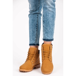 Coco Perla Smeđe traperice na vezice smeđa 1