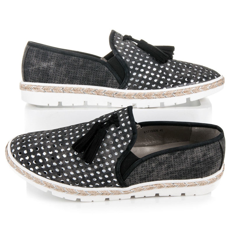 Kylie Ažurne slipony espadrile crno 2
