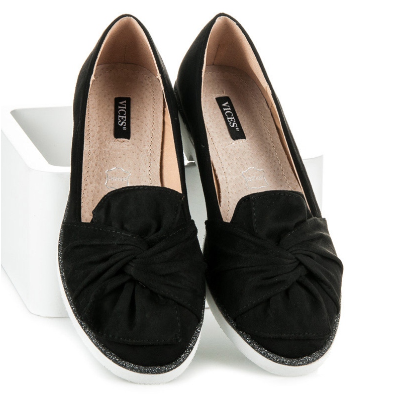 Vices Cipele od antilopa sa sjajnim ukrasima crno 1