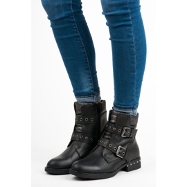 Erynn Modni radnici zakopčani patentnim zatvaračem crna 2