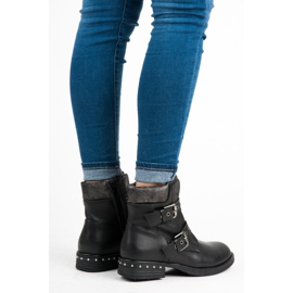 Erynn Modni radnici zakopčani patentnim zatvaračem crno 1