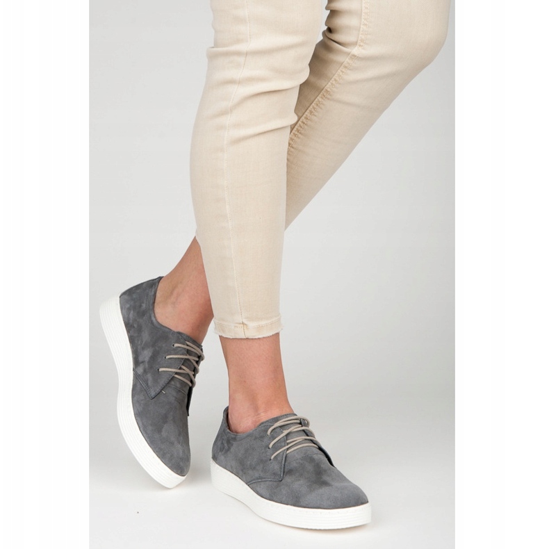 Vinceza Kožne sportske cipele siva 1