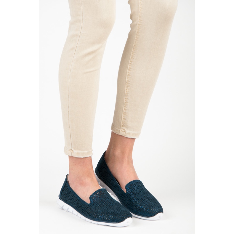 Vinceza Ažurni kožni lordovi mornarsko plava 1