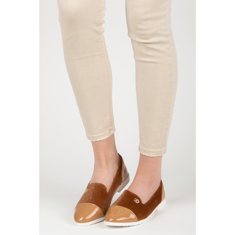 Balerine od velura smeđa 1