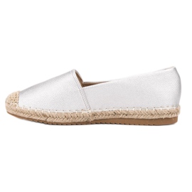 Primavera Srebrne espadrile siva 1
