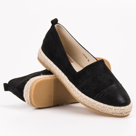 Forever Folie Espadrile od antilopa crno 2