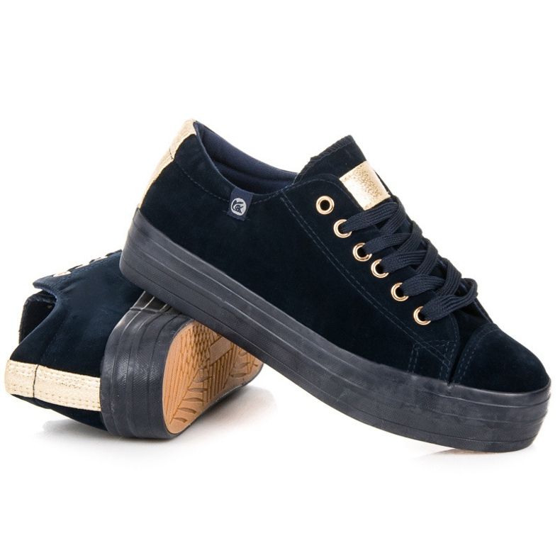 Tony Velur tenisice na platformi plava 1