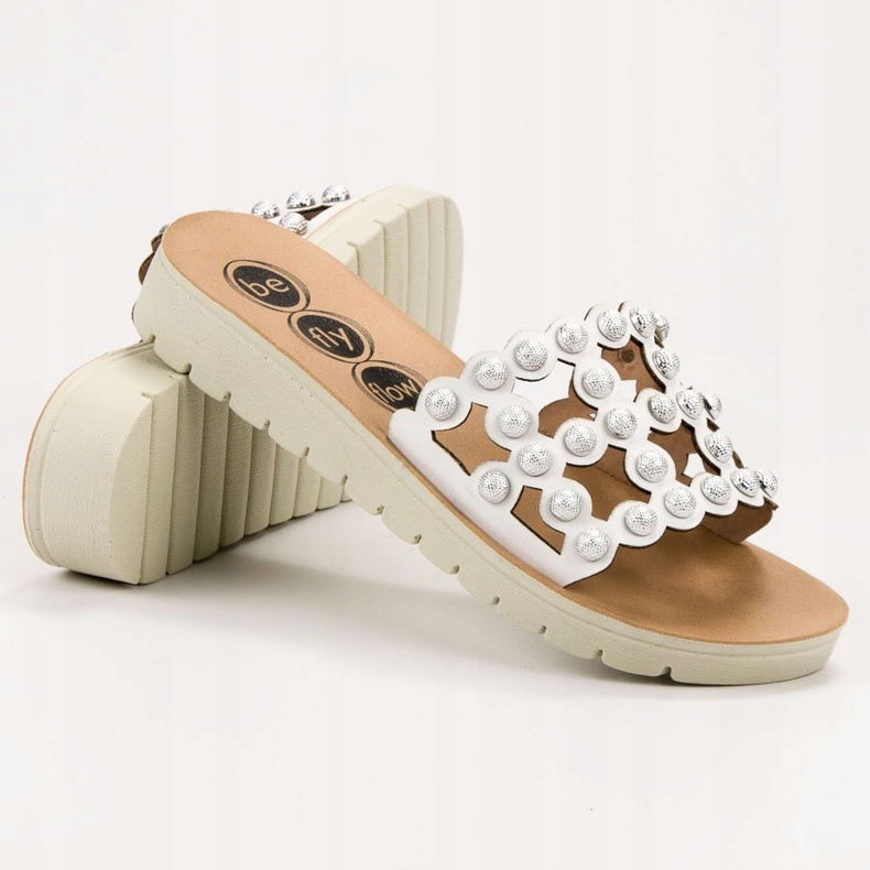 SHELOVET Ležerne ženske papuče bijela 1