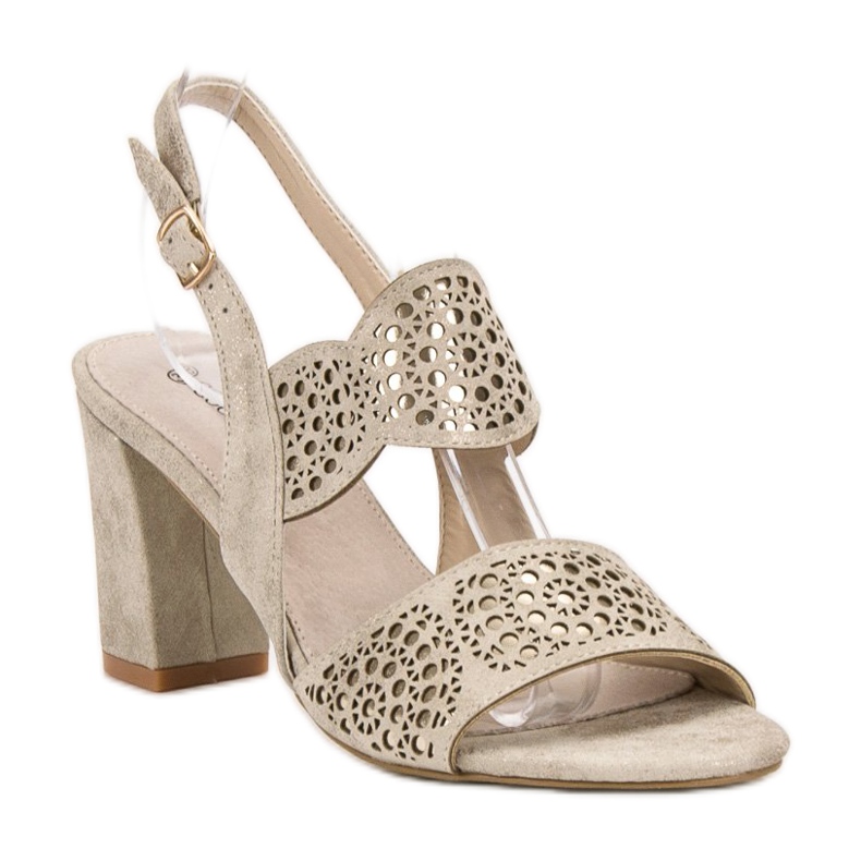 Goodin Zlatne sandale na šanku zlatna 1