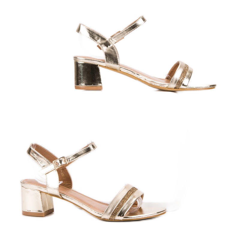 SHELOVET Elegantne zlatne sandale zlatna 1