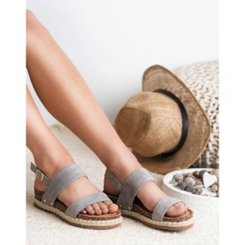 Bestelle Sandale sa sjajem smeđa siva 2