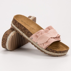 Bestelle Papuče s volanom ružičasta 1